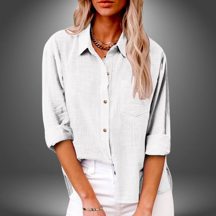 Evelia - Blusa de Lino Premium