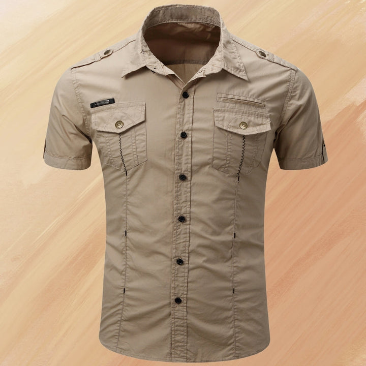Ryder - Elegante Verano Manga Corta Camisa Con Bolsillo