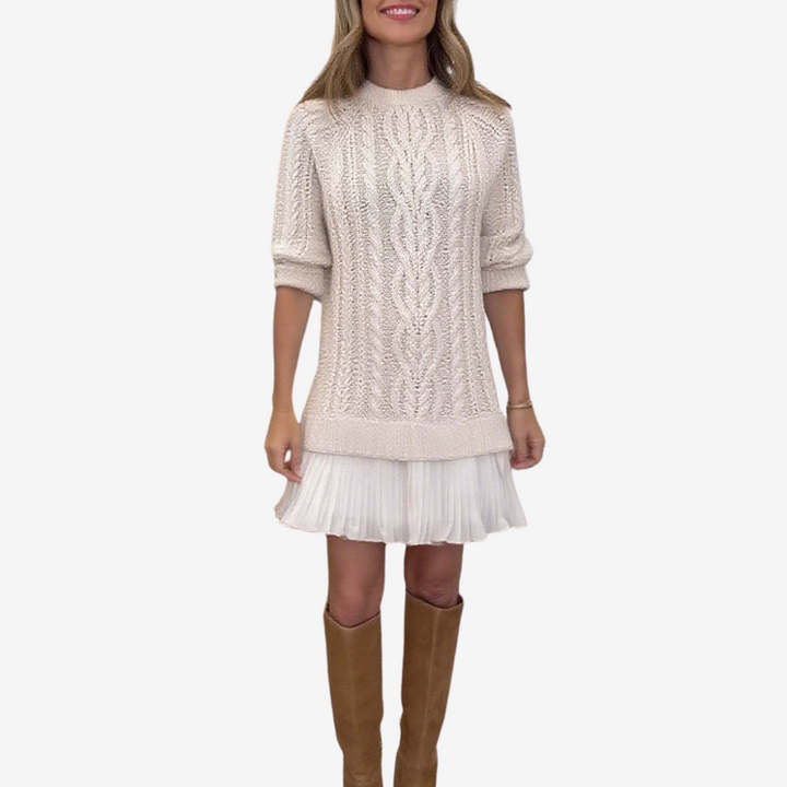 Zorina - Vestido De Punto Con Falda Plisada