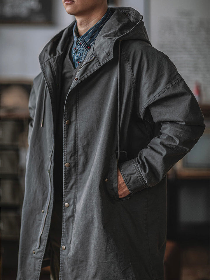 Ragnar - Chaqueta Con Capucha De Estilo Militar Vintage