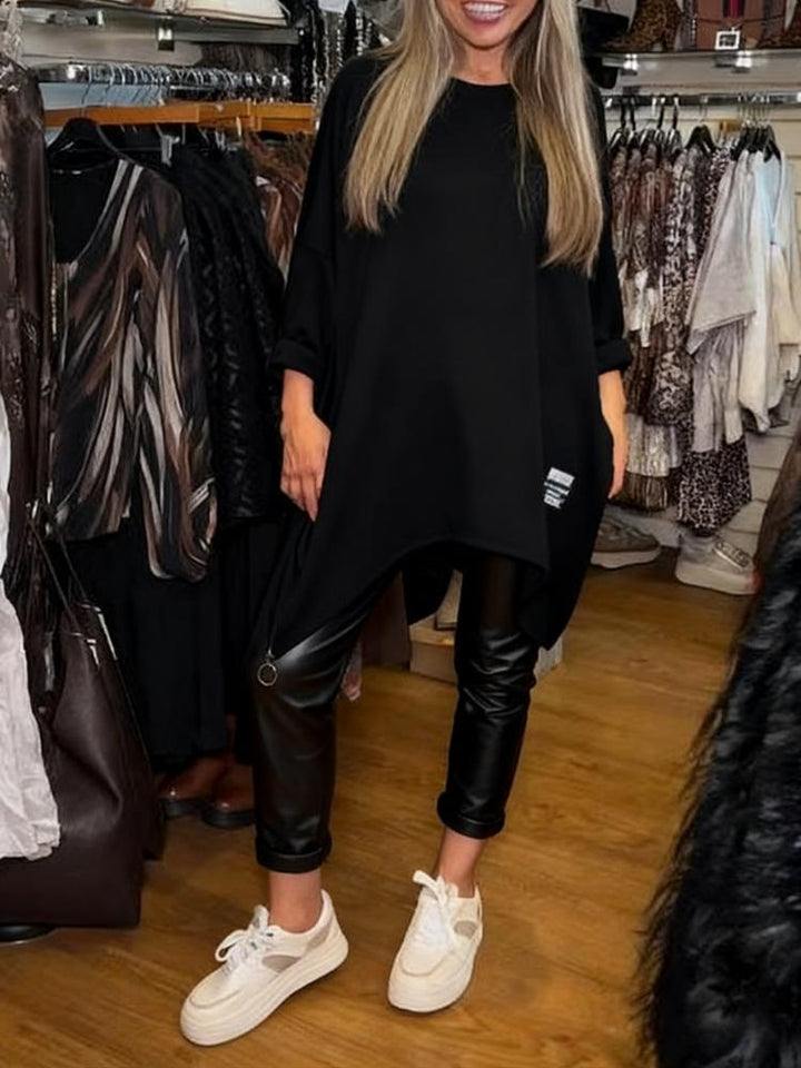 Aldona - Top Asimétrico y Pantalones Lisos