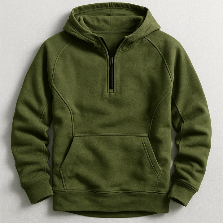 Kennet - Sudadera Con Capucha, Manga Larga Y Cremallera De UN Cuarto