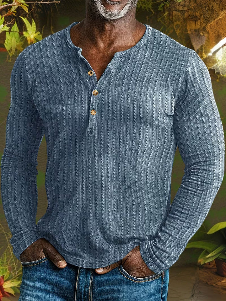 Severinas - Camisa Clásica de Manga Larga de Punto