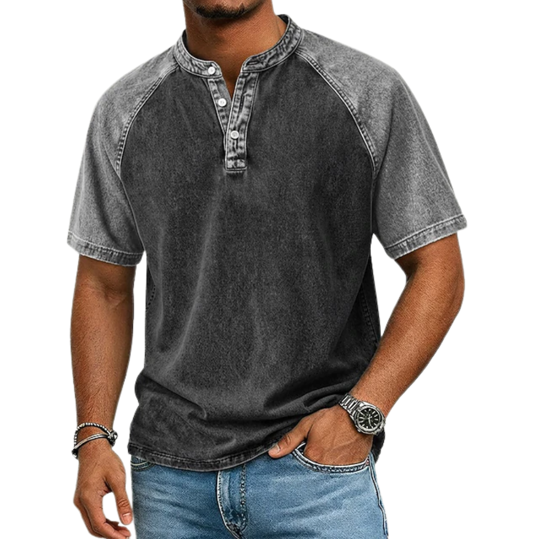 Lawson - Camiseta Henley Vintage Bicolor