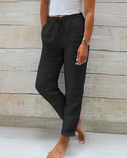 Roberta - Pantalones Casuales Con Cordón