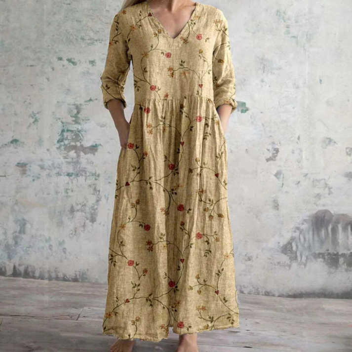 Kiana - Elegante Vestido De Verano Con Estampado Floral