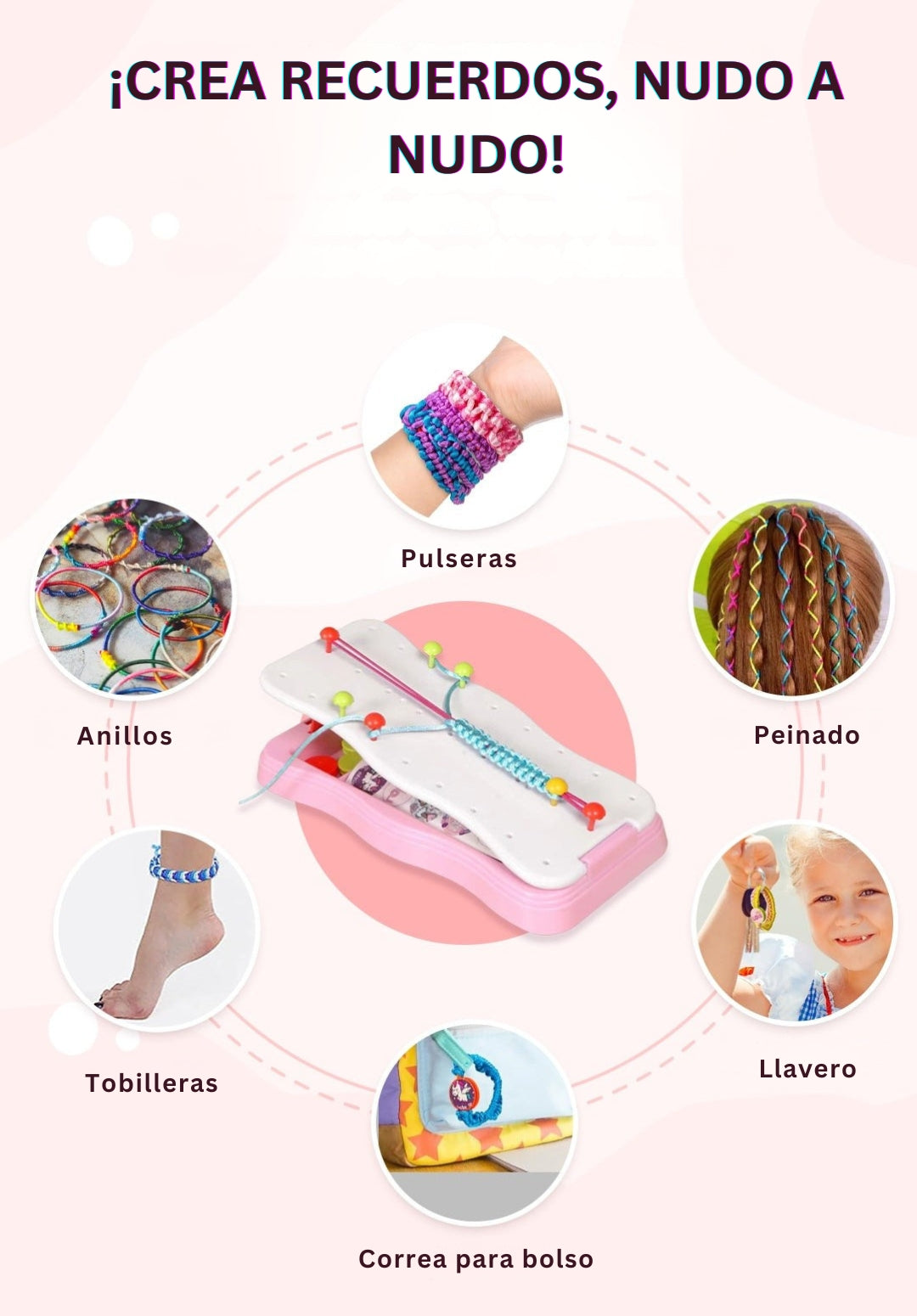 CharmCraft - Kit Para Trenzar Cuerdas a Mano