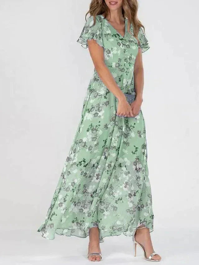 Astrid - Vestido Largo Con Estampado Floral
