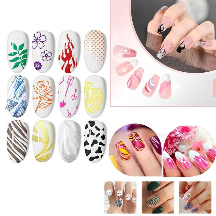 GlamSketch - Set De Rotuladores Para Nail Art En 12 Colores