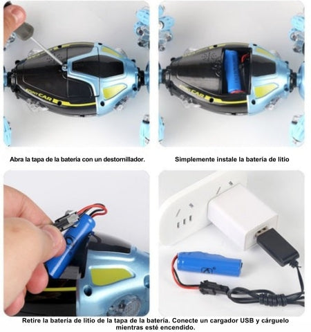 GyroRacer - Coche Teledirigido Acrobático Con Sensor Gestual