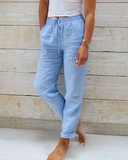 Roberta - Pantalones Casuales Con Cordón