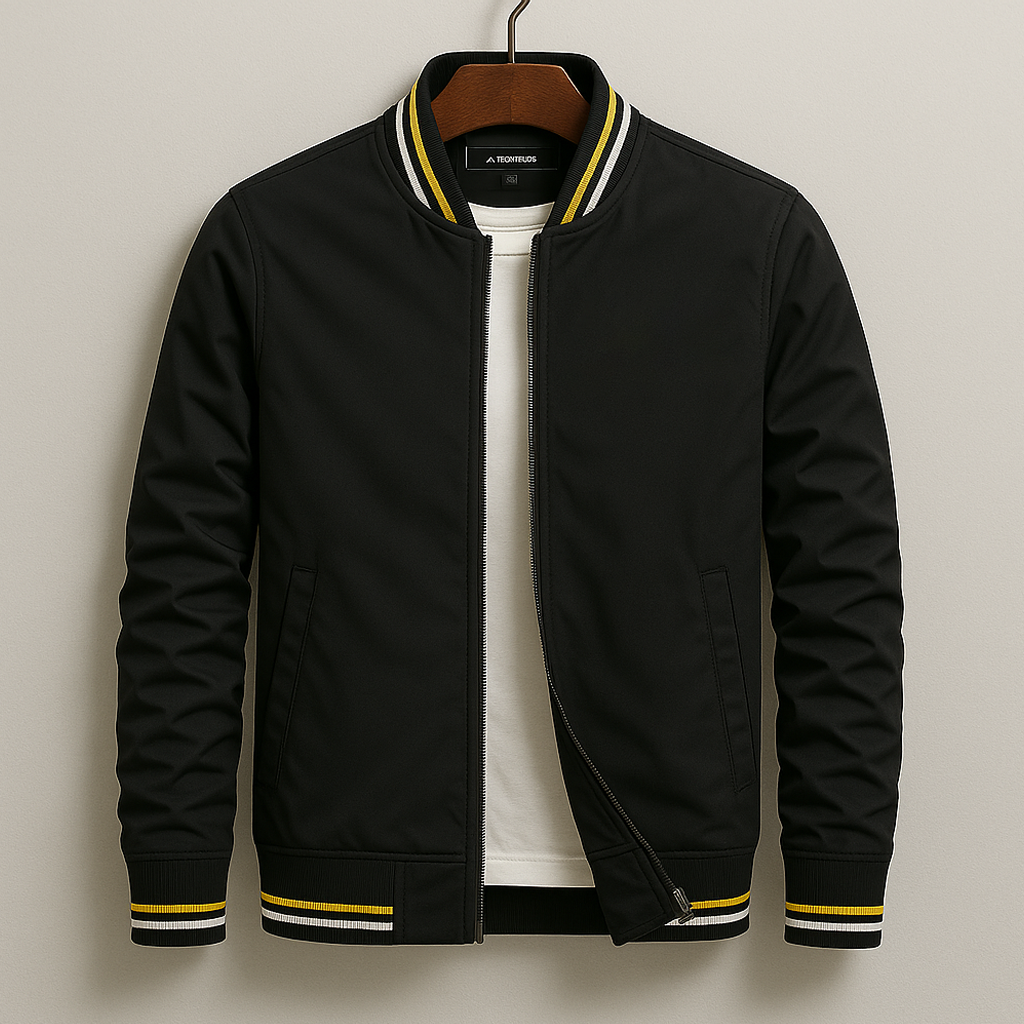 Gleb - Elegante Chaqueta Bomber Con Detalles De Rayas