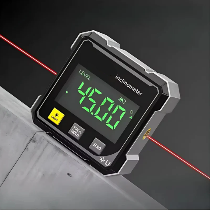 AngleMaster - Inclinómetro Láser Magnético Digital de Seda