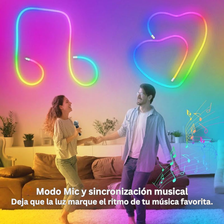LumiRope - Luz Flexible De Silicona RGB Inteligente De 360 Grados