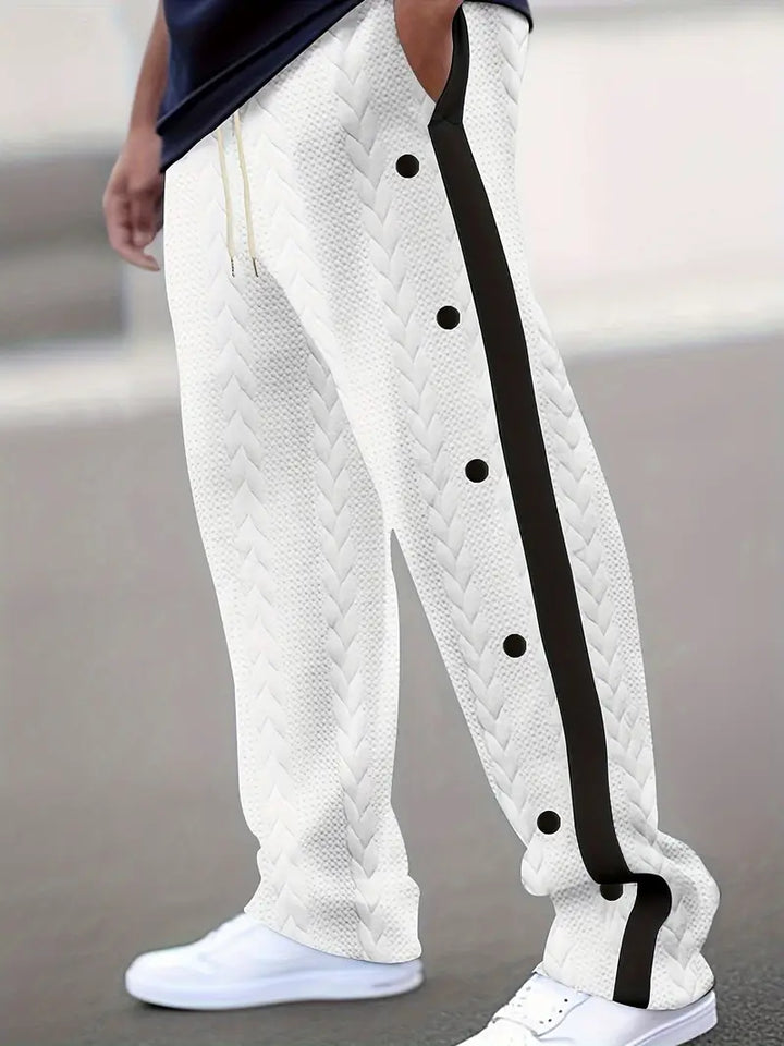 Jonass - Pantalones Anchos De Punto Con Botones Laterales