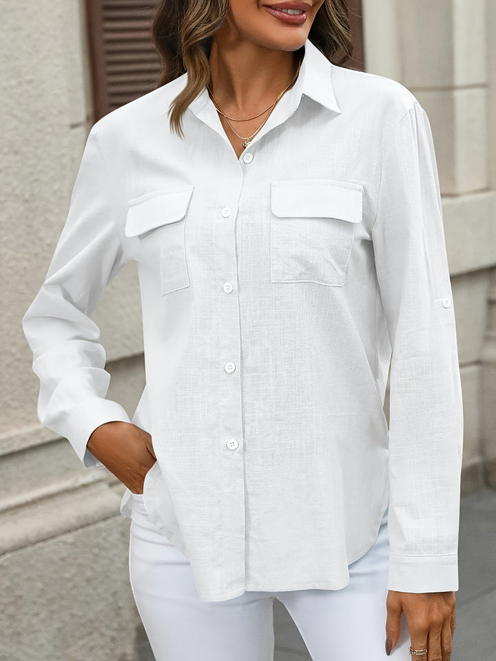 Athena - Camisa De Algodón Con Bolsillos Delanteros
