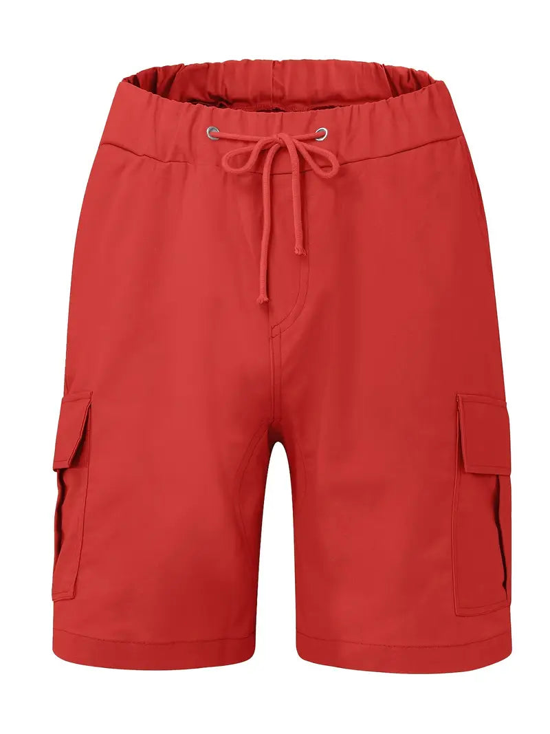 Jelte - Pantalones Cortos Cargo Informales Sin Elasticidad y Con Cordón