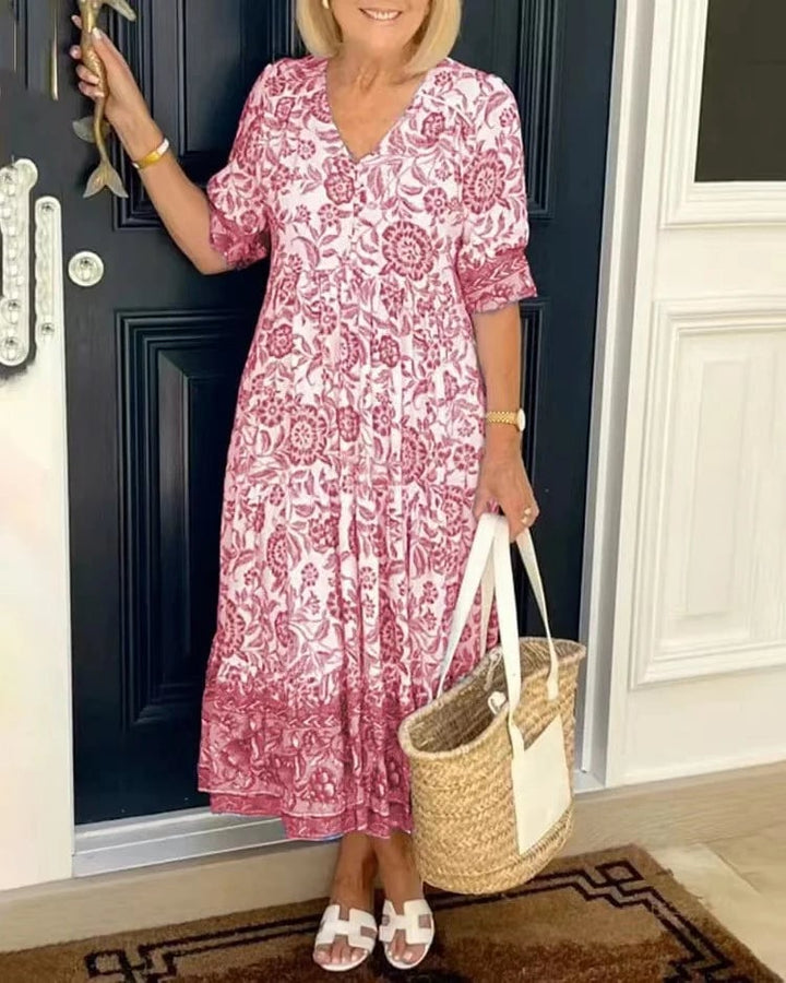 Perla - Vestido Bohemio Con Cuello En V