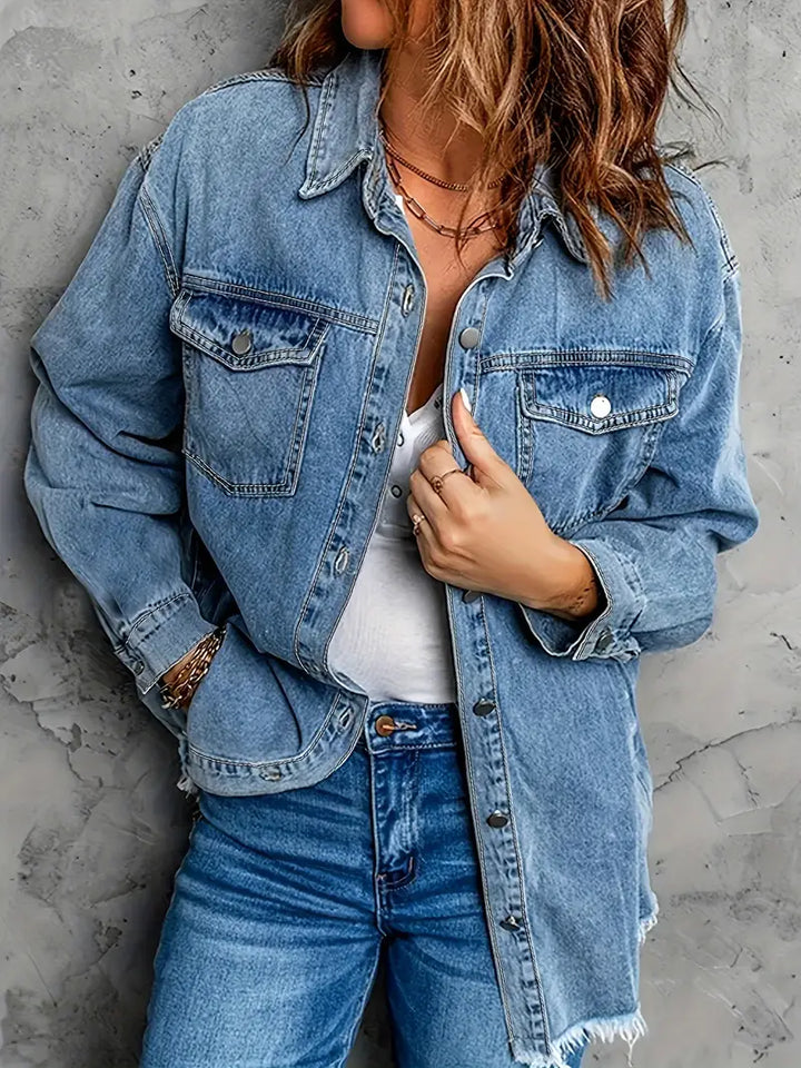 Malika - Chaqueta Vaquera De Manga Larga