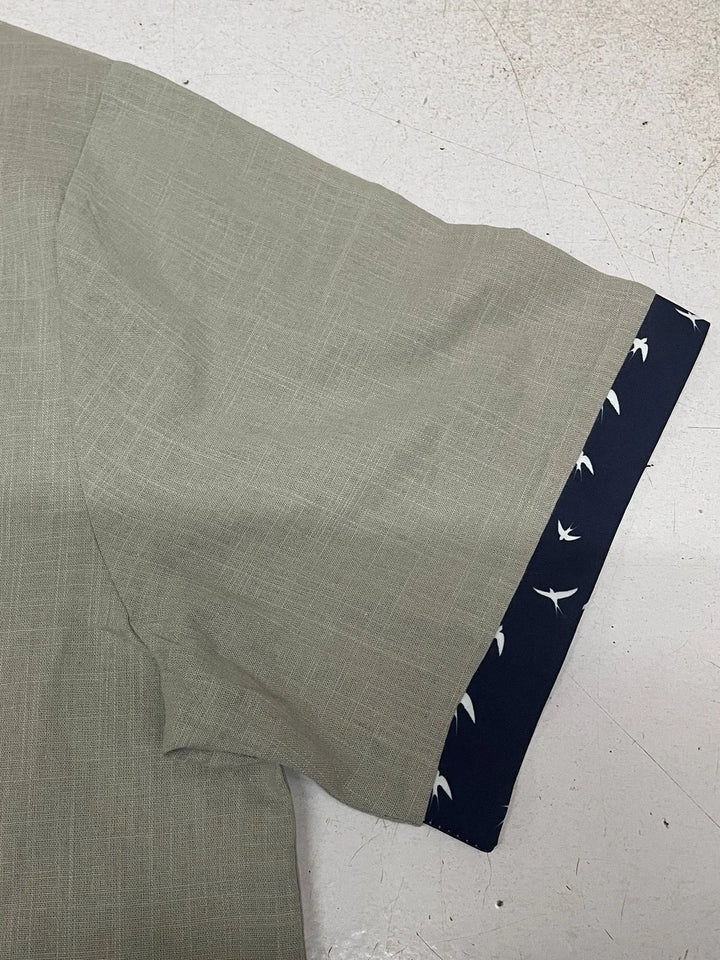 Trofim - Camisa Elegante Con Estampado De Pájaros