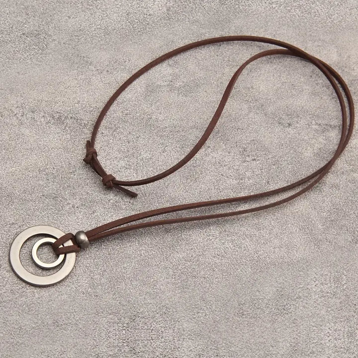 UnityRings - Collar Unisex Con Colgante De Doble Círculo