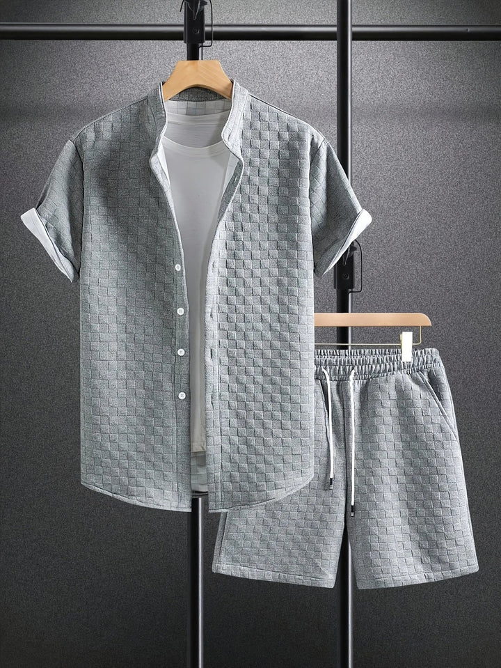 Zane - Conjunto Informal De Camiseta De Manga Corta y Pantalón Corto Para Verano