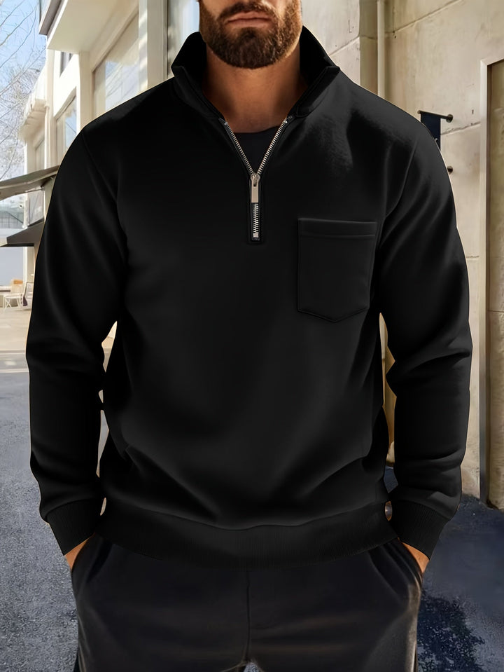 Nistor - Camisa De Manga Larga Con Media Cremallera