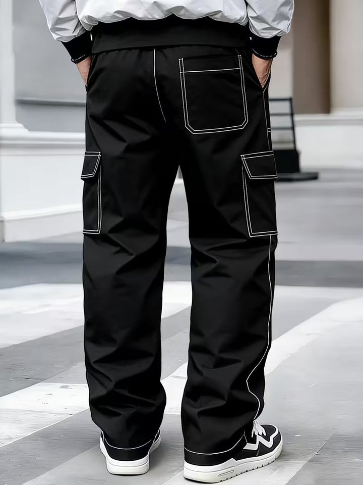 Jamein - Pantalones Cargo Con Costuras en Contraste