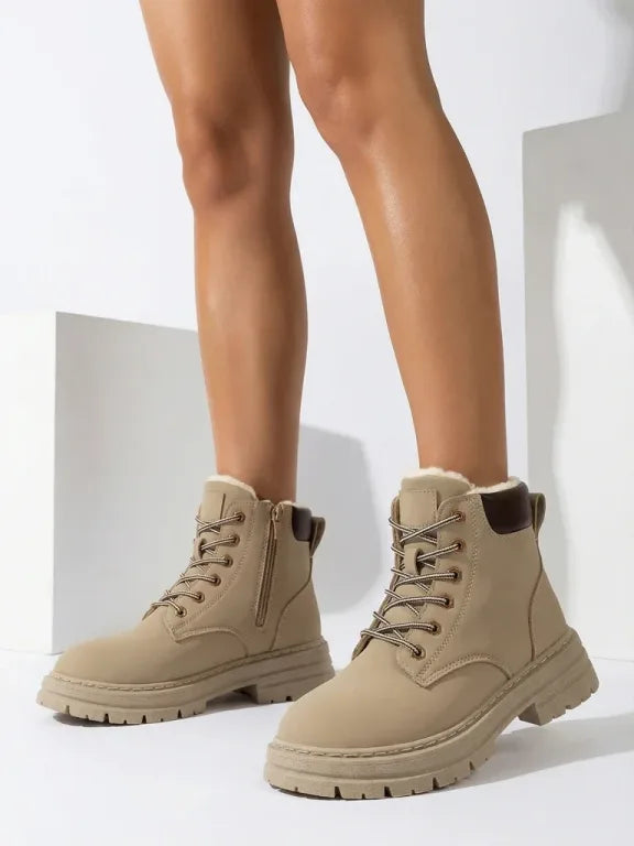 Alosia - Botines Con Cordones y Suela Gruesa