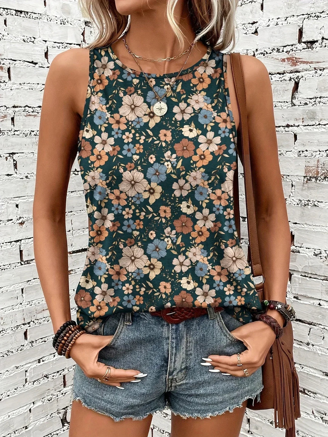 Lilou - Top Informal De Verano Con Estampado Floral
