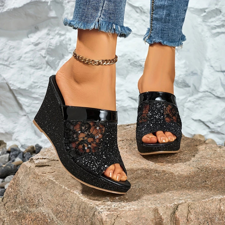 Alexis - Sandalias Elegantes De Tacón Alto Con Encaje
