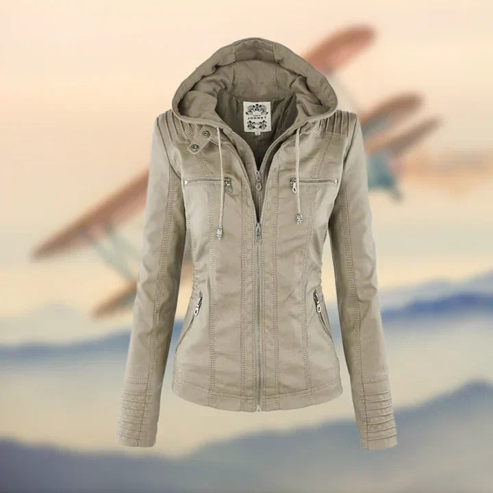 Janina - Chaqueta De Cuero Elegante y Unica