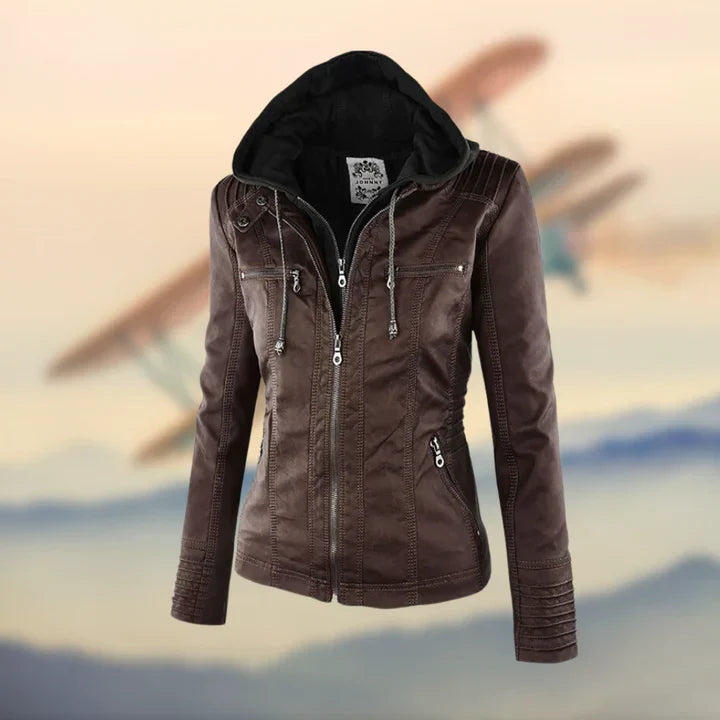 Janina - Chaqueta De Cuero Elegante y Unica