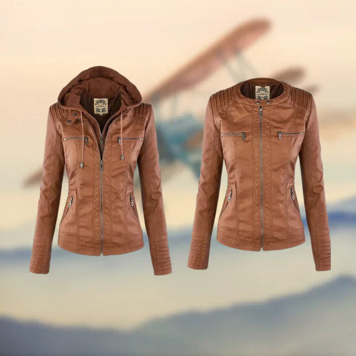 Janina - Chaqueta De Cuero Elegante y Unica