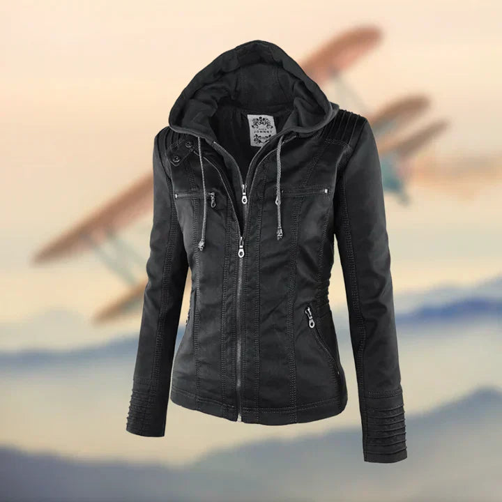 Janina - Chaqueta De Cuero Elegante y Unica