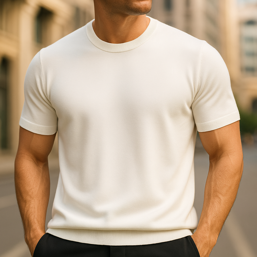 Pankov - Camiseta Elegante De Manga Corta