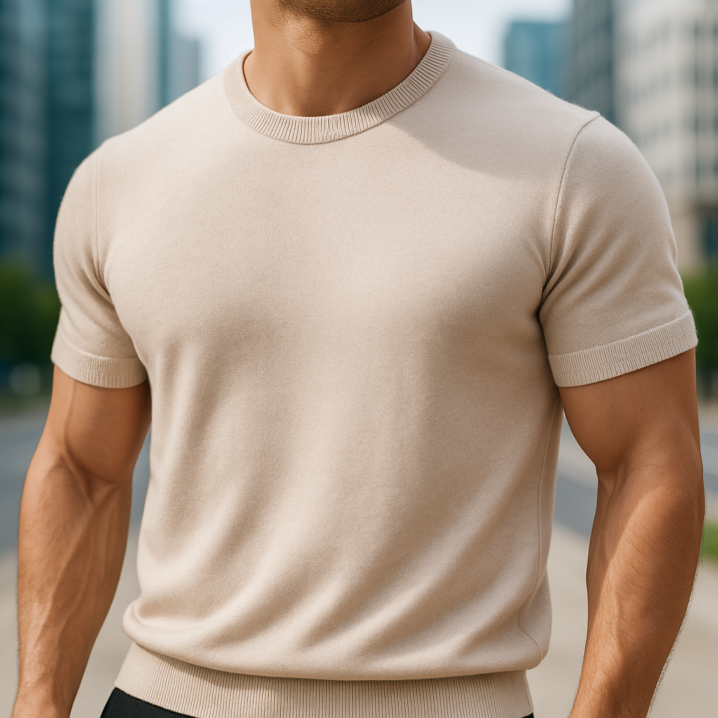 Pankov - Camiseta Elegante De Manga Corta