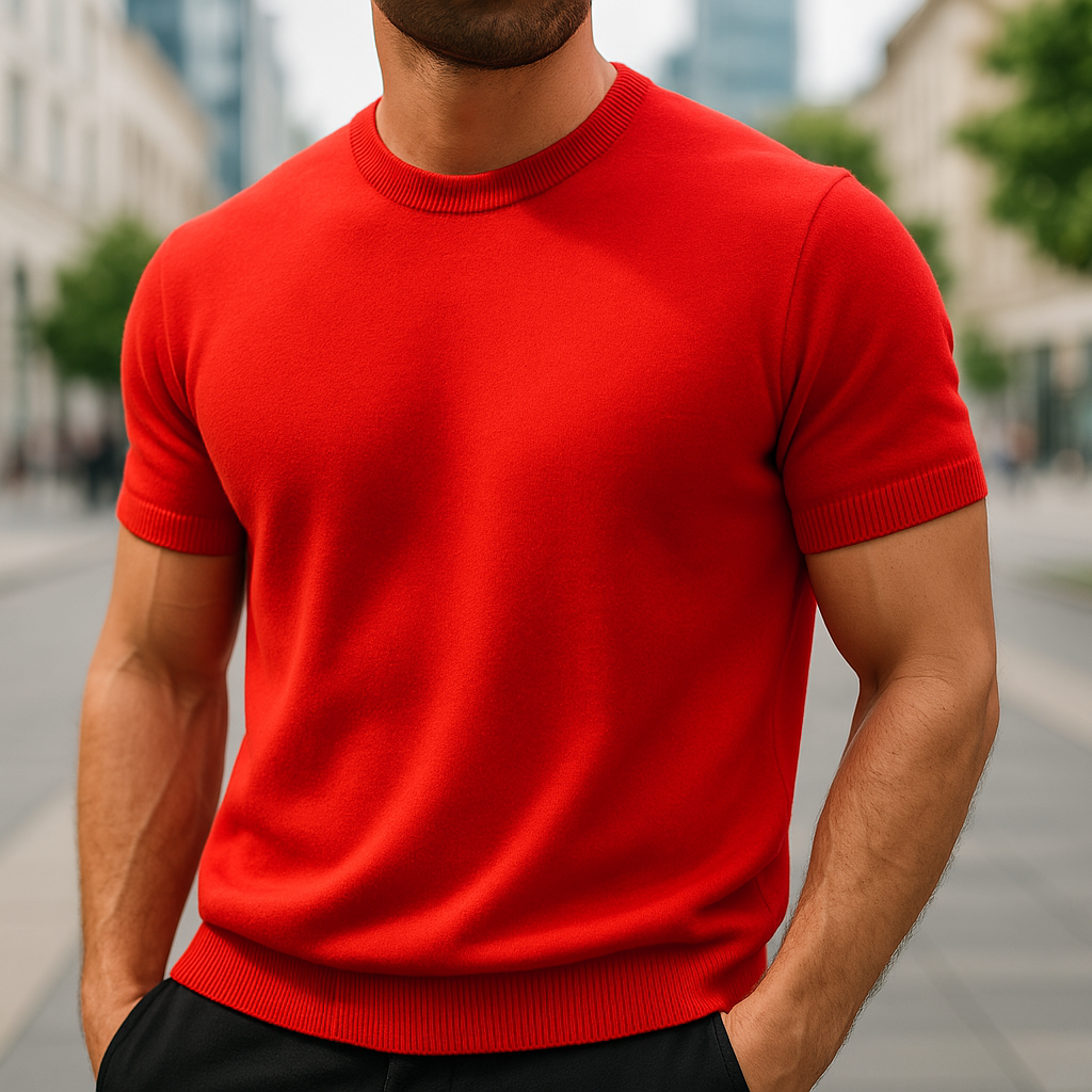 Pankov - Camiseta Elegante De Manga Corta