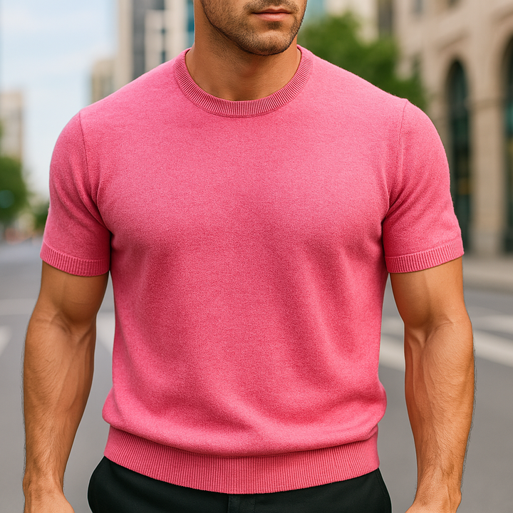 Pankov - Camiseta Elegante De Manga Corta
