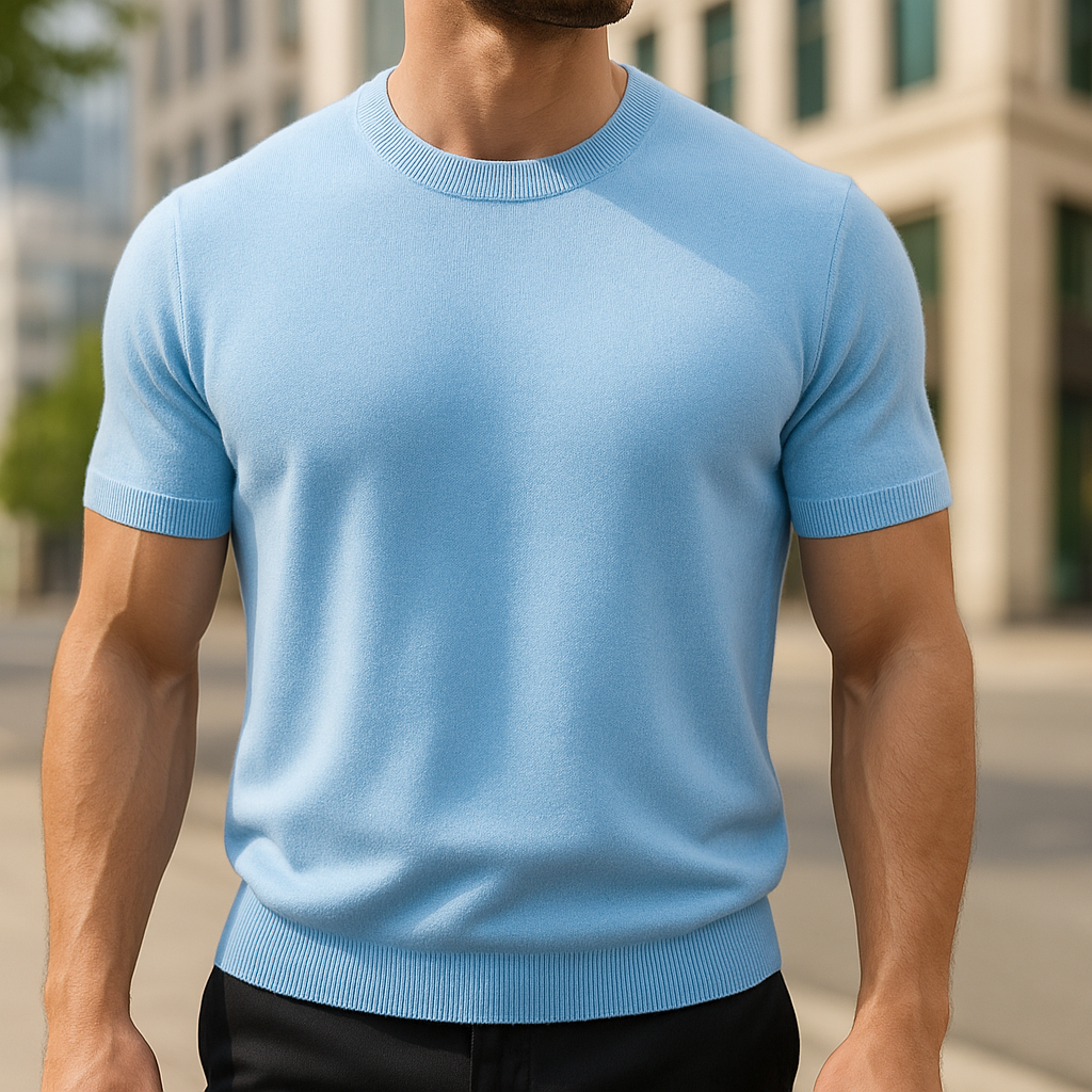 Pankov - Camiseta Elegante De Manga Corta