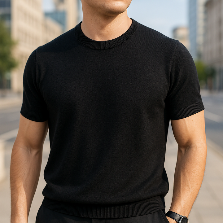 Pankov - Camiseta Elegante De Manga Corta