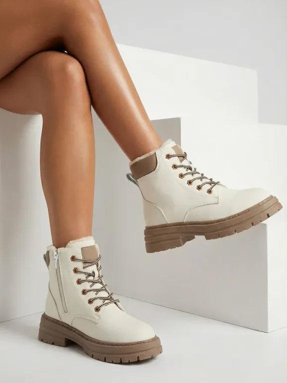 Alosia - Botines Con Cordones y Suela Gruesa