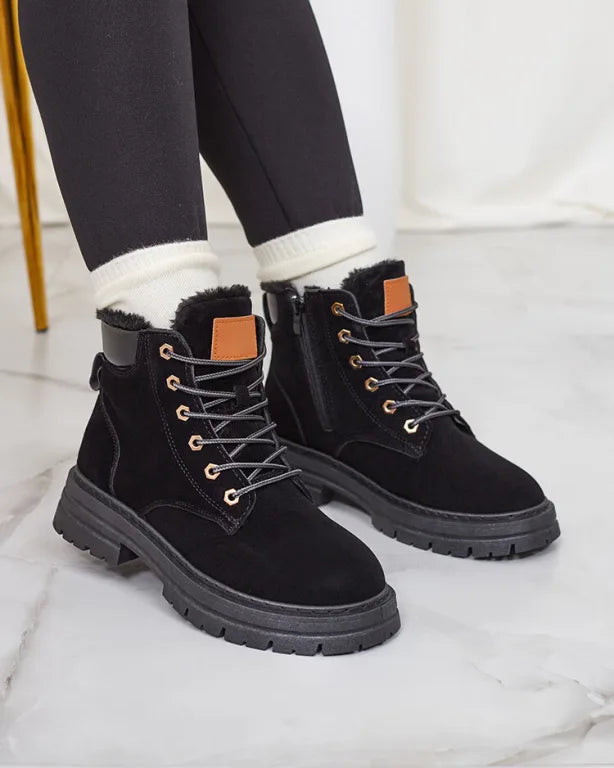 Alosia - Botines Con Cordones y Suela Gruesa