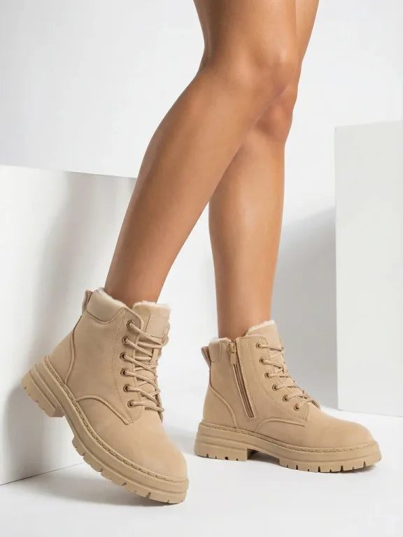 Alosia - Botines Con Cordones y Suela Gruesa