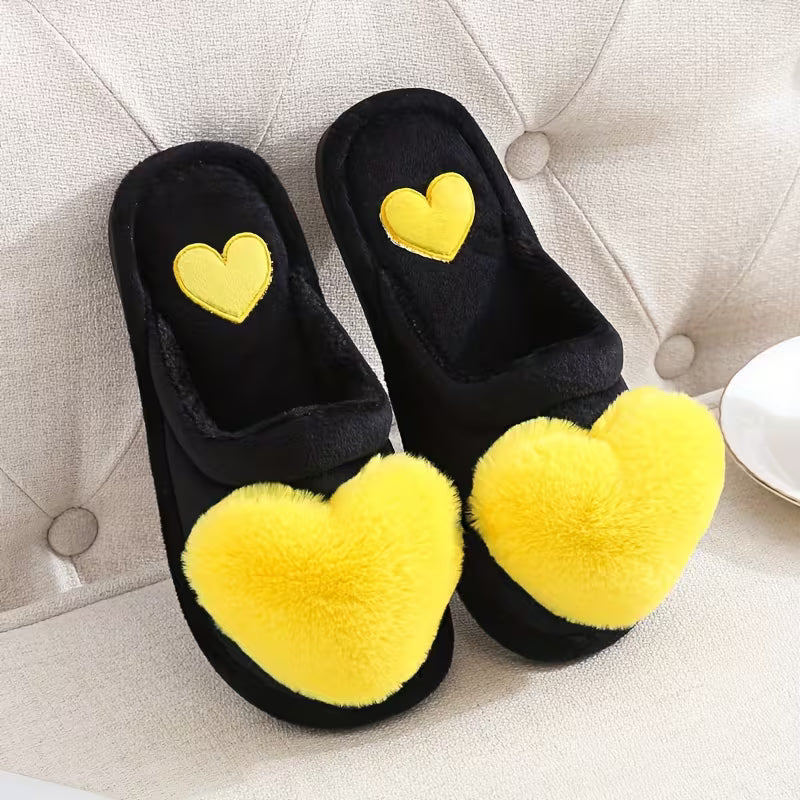Zeliha - Zapatillas De Felpa Con Forma De Corazón Y Suela Antideslizante