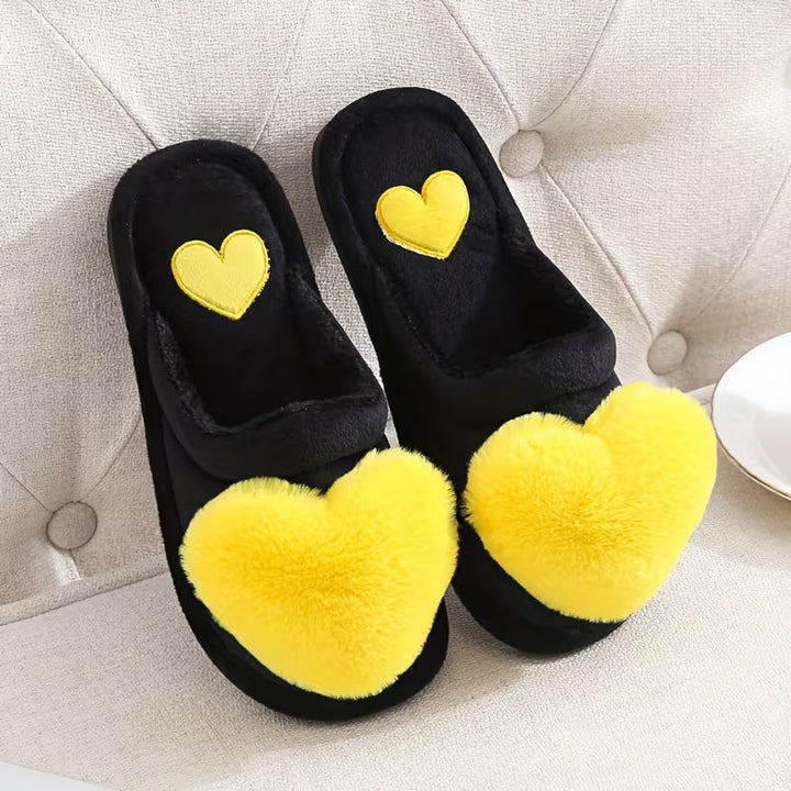 Zeliha - Zapatillas De Felpa Con Forma De Corazón Y Suela Antideslizante