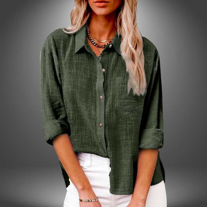 Evelia - Blusa de Lino Premium