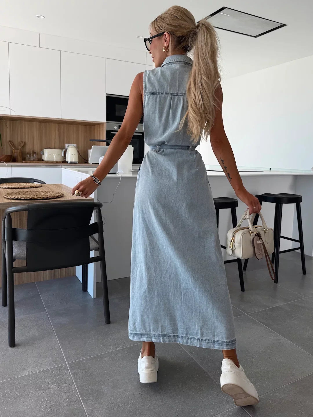 Jacinta - Elegante Vestido Largo Con Bolsillos