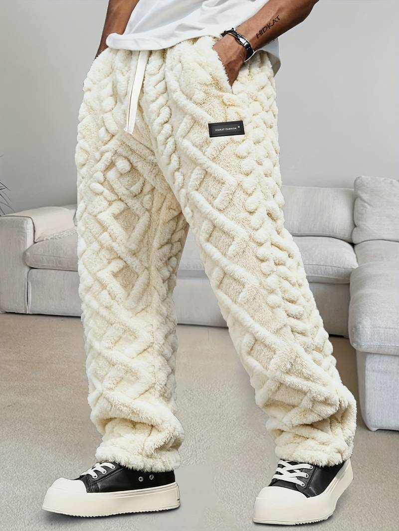 Zecharia - Pantalón Con Estampado Geométrico y Cintura Elástica