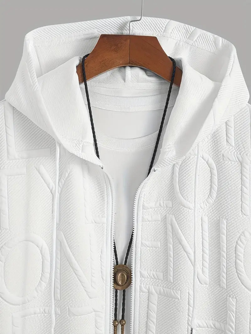 Henryk - Elegante Sudadera Con Capucha Manga Corta y Cremallera